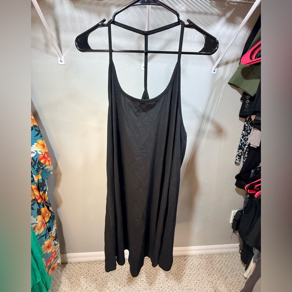 ⚡️ SHEIN Curve Black Strappy Maxi Dress 3X Minimal Flowy Slip